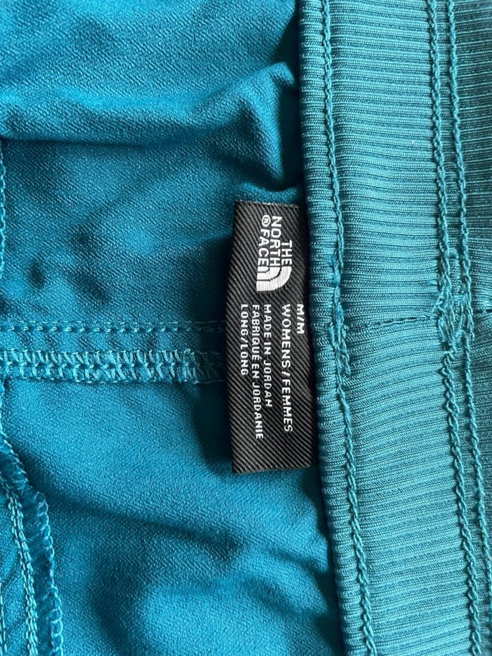 The North Face Women's Teal Shorts Size M Drawstring Zip Pocket Elastic - Picture 5 of 8